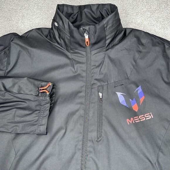 Adidas Jacket Mens Medium Black Lionel Messi Track Training Football Soccer - Picture 3 of 15